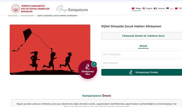 Dijital dünyada çocuk haklarını korumak adına önemli bir çalışma