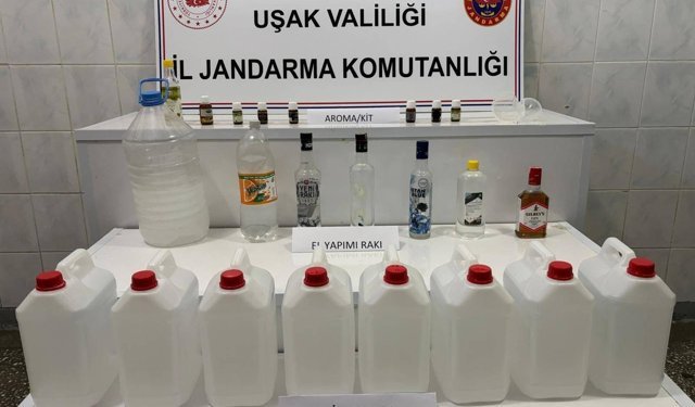 Uşak’ta kaçak içkilere el konuldu!