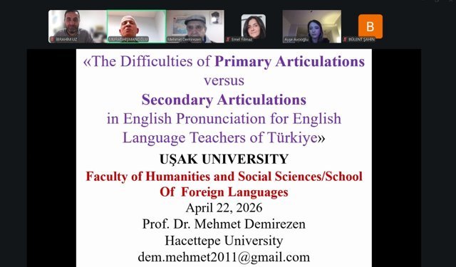 Uşak Üniversitesi’nde yabancı dil öğretmenleri için çevrim içi konferanslar başladı