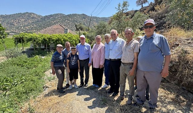 Yangından etkilenen zeytinliklerde inceleme yaptı