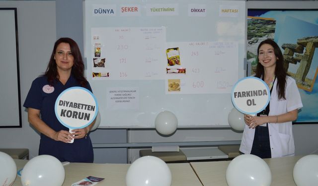 Uşak Eğitim ve Araştırma Hastanesi uzmanları, şeker tüketimine karşı hayati uyarılar yaptı