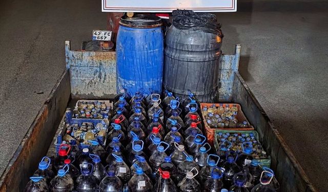 Şaphane'de 960 litre sahte içki yakalandı