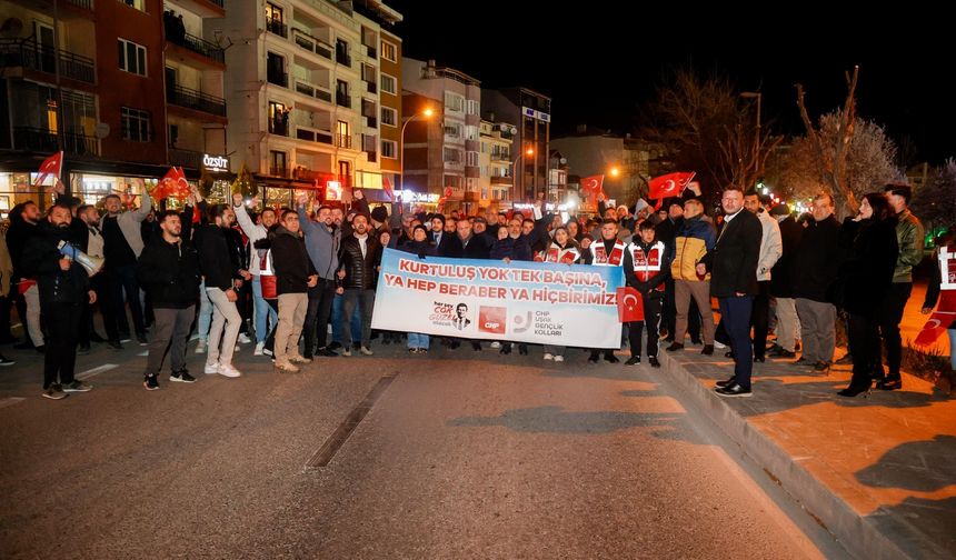 CHP Uşak İl Örgütleri, Ekrem İmamoğlu için yürüdü
