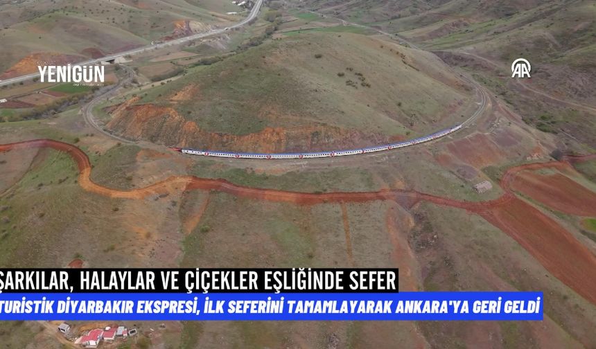 Turistik Diyarbakır Ekspresi ilk seferini, şarkılar, halaylar ve çiçekler eşliğinde tamamladı