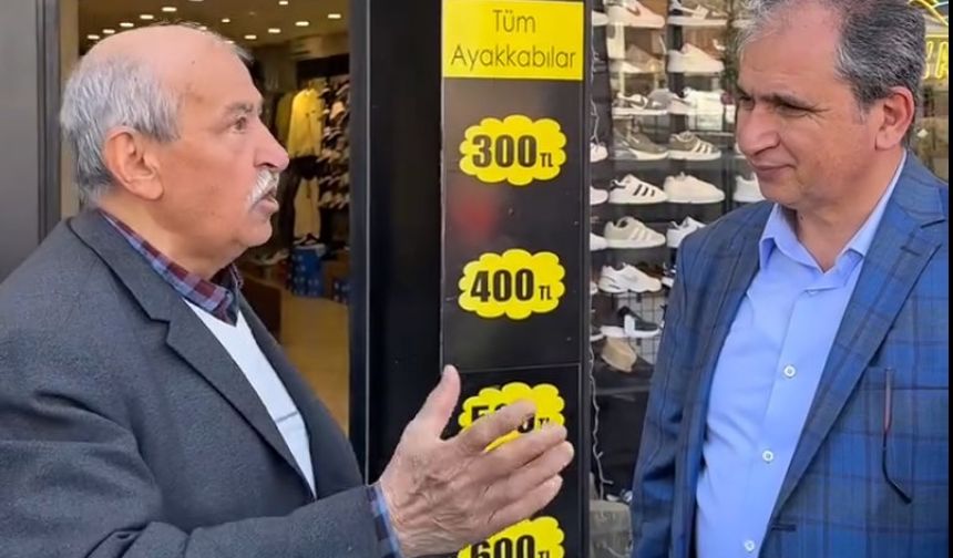 Nuri Şeker'de esnafı ziyaret eden Milletvekili Güneş, Yunus Gündüz'ün okuduğu Bayrağım şiiri büyük beğeni topladı