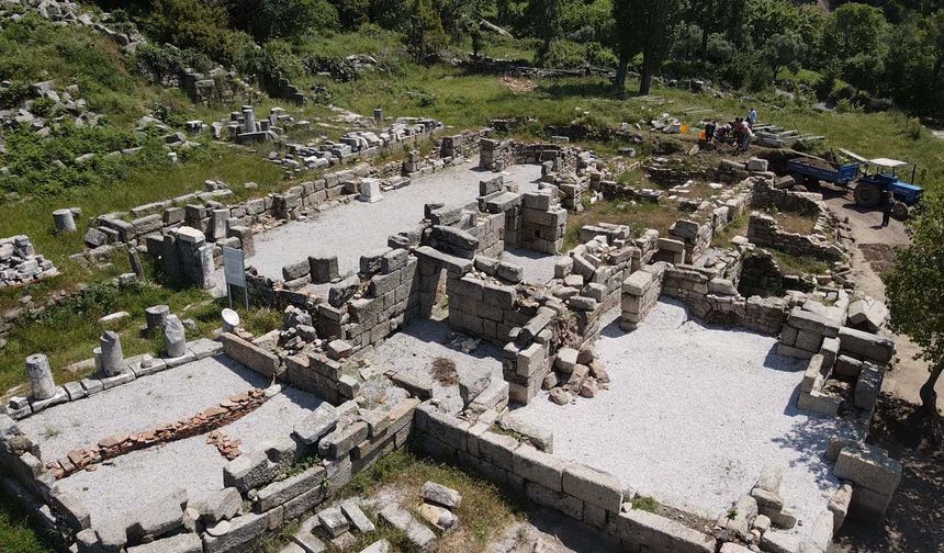 Labraunda Antik Kenti'nin gizlenen duvarları ortaya çıkmaya başladı