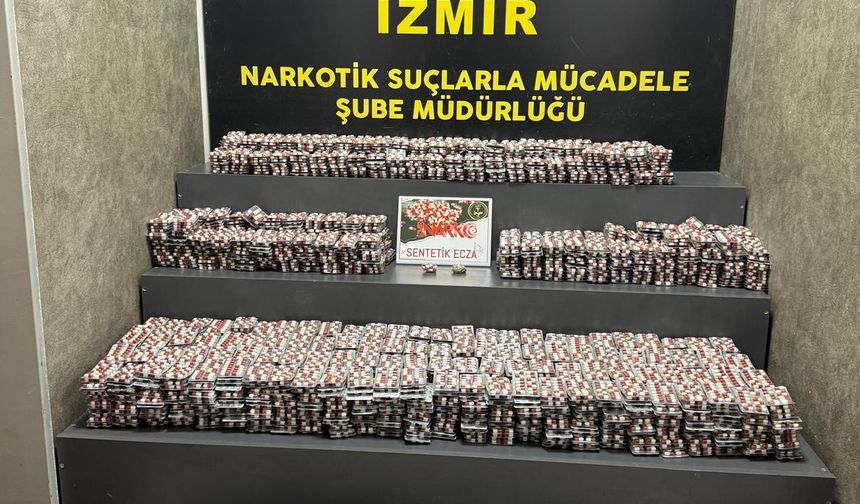İzmir Bayraklı ve Karabağlar'da 79 bin 854 sentetik hap yakalandı!