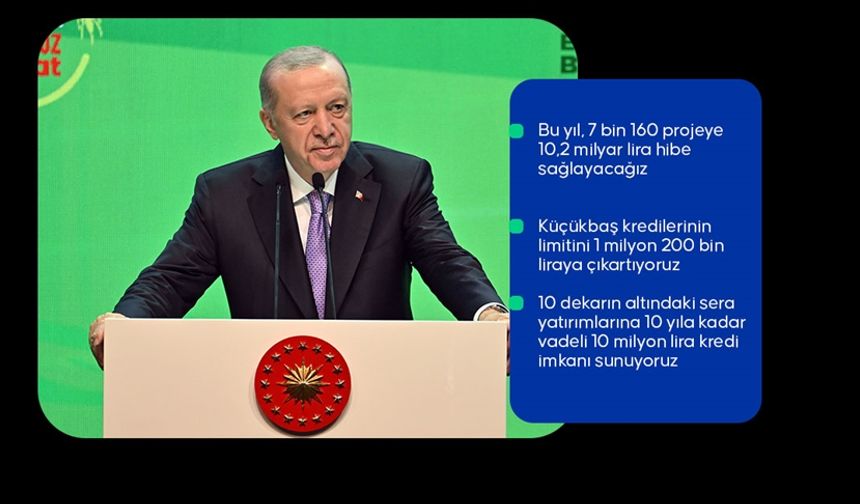 Cumhurbaşkanı Erdoğan'dan tarım sektörüne müjde