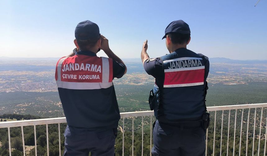 Jandarma, Uşak'taki kulelerden sürekli ormanı izliyor