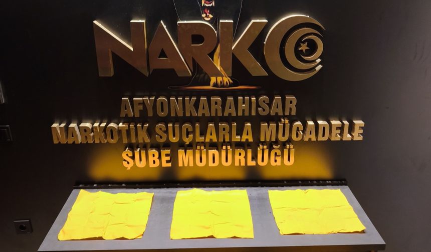 Afyonkarahisar'da aracında yasaklı madde bulunduran kişi yakalandı