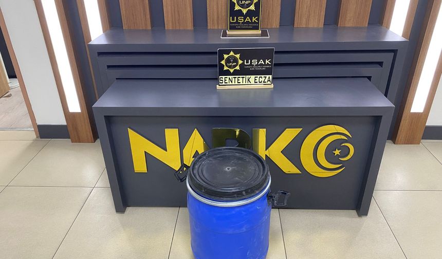 Uşak Polisi yüksek miktarda sentetik ecza ham maddesi yakaladı