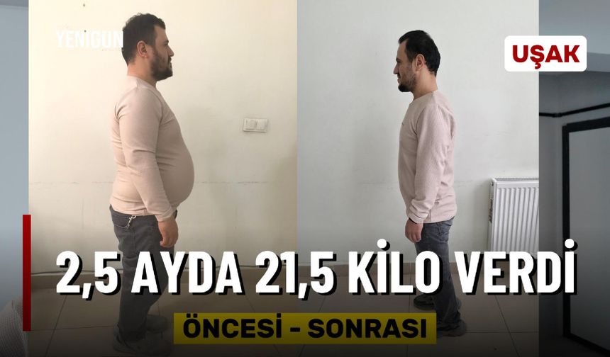 Uşak'ta zayıflamak için azmeden gazeteci, 2,5 ayda 21,5 kilo verdi!