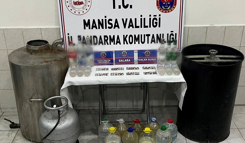 Manisa'da 55 litre sahte içki ele geçirildi