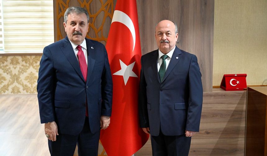 BBP Genel Başkanı Destici, Uşak Üniversitesi Rektörü'nü ziyaret etti