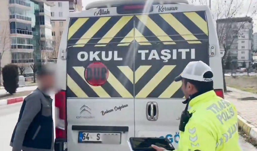 Uşak Emniyetinden Okul Servislerine Denetim