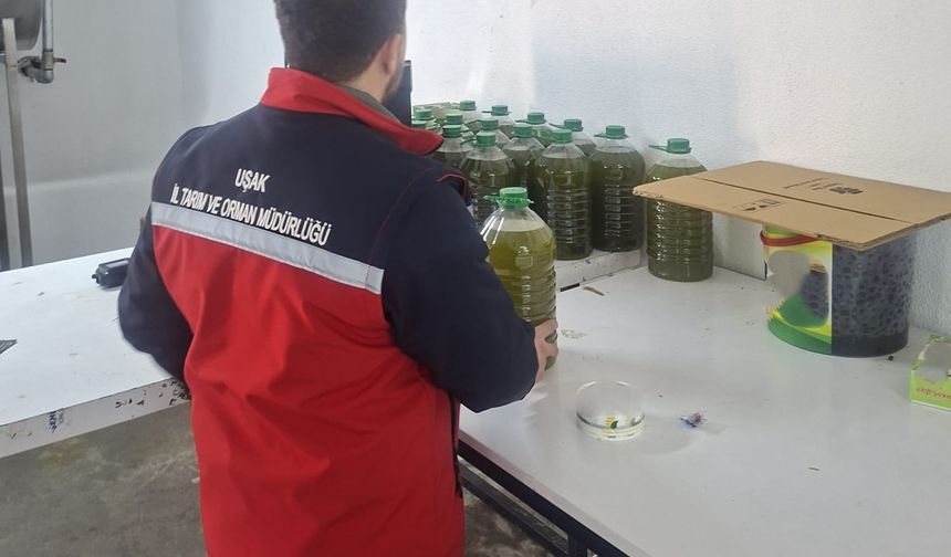 Uşak İl Sağlık Müdürlüğü'nden zeytin yağlarına sıkı takip!