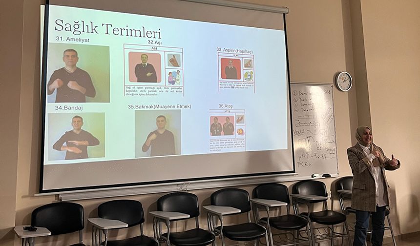 Uşak Üniversitesi Tıp Fakültesi Öğrencilerine İşaret Dili Eğitimi