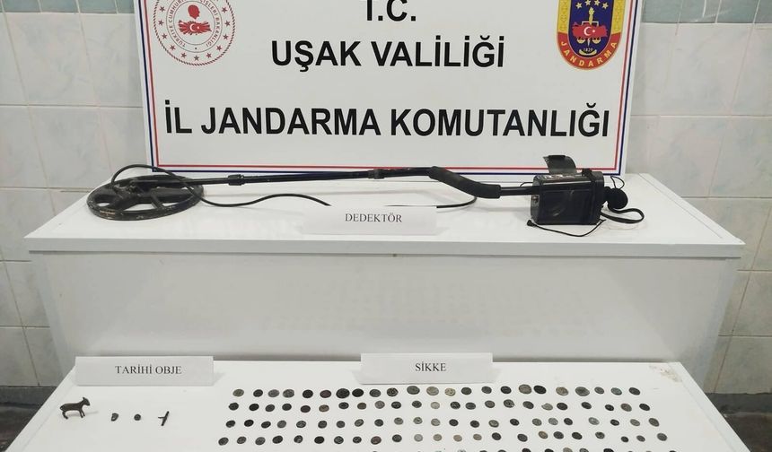 Uşak Işık Mahallesi'nde tarihi eser operasyonu