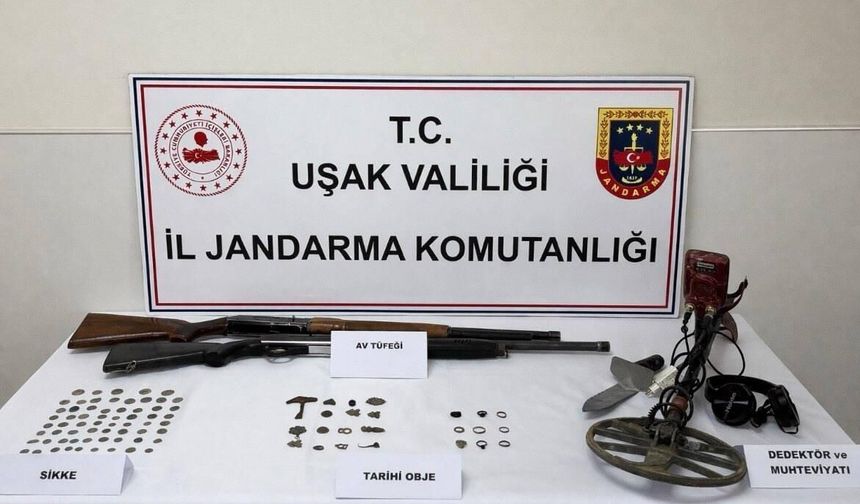 Uşak Banaz Yenice'de tarihi eser kaçakçılığı operasyonu
