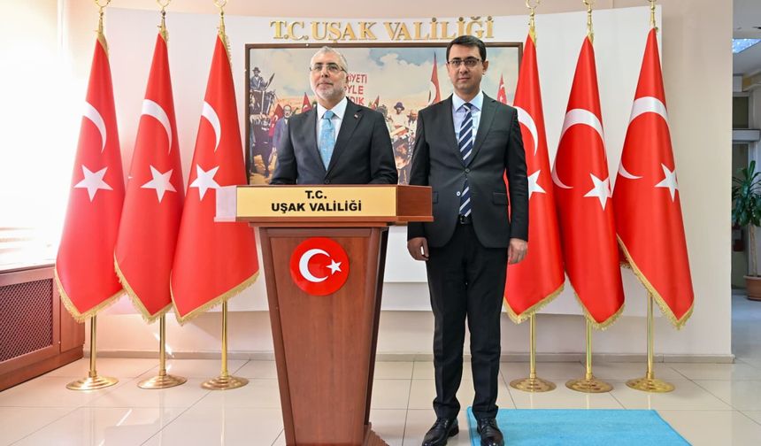 Bakan Vedat Işıkhan, Uşak Valiliğini ziyaret etti