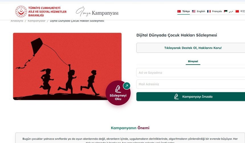 Dijital dünyada çocuk haklarını korumak adına önemli bir çalışma