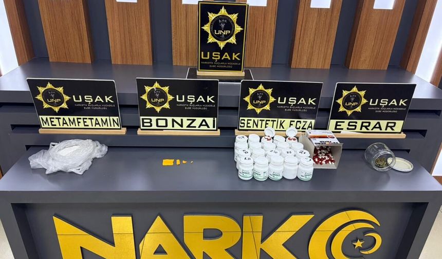 Uşak’ta 100 gram metamfetamin ele geçirildi