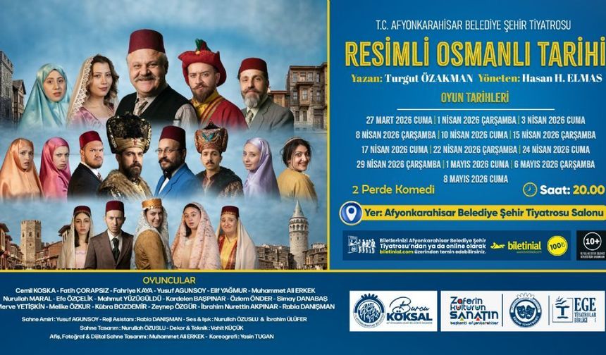 Uşaklı tiyatro severler, Afyon Şehir Tiyatrosu'nun biletlerini internetten alabilirler