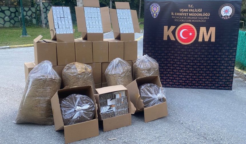 Uşak’ta sahte tütün kaçakçıları yakalandı