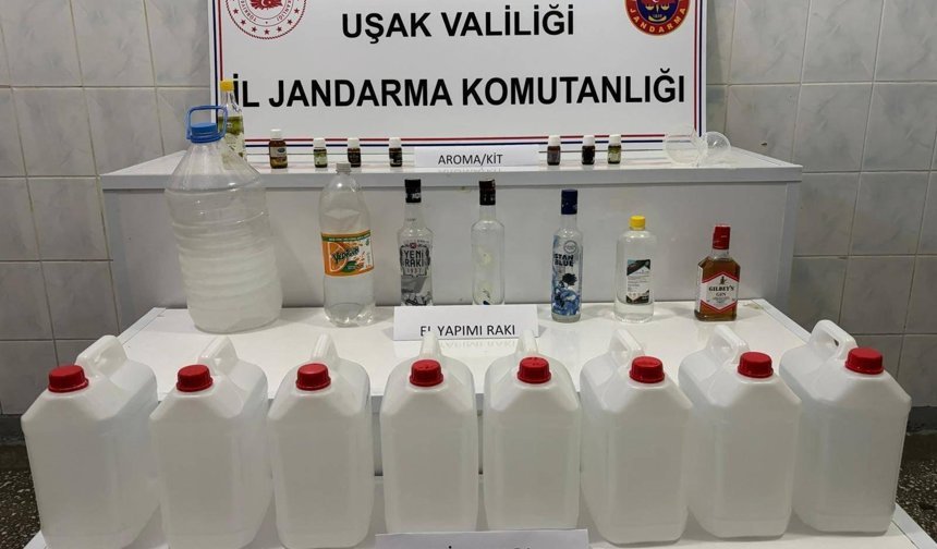 Uşak’ta kaçak içkilere el konuldu!