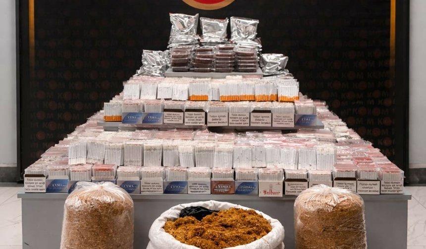 Uşak'ta kaçak nargile tütünü ve kaçak tütün operasyonu yapıldı