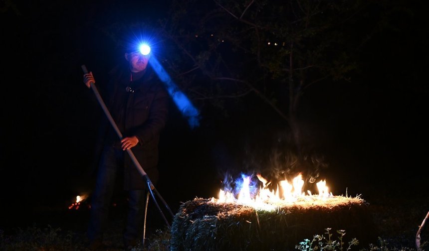 Uşak'ın komşusu Demirci'de zirai don nöbeti!