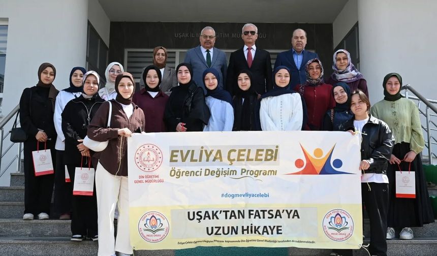 Uşak’tan Ordu’nun Fatsa ilçesine uzanan öğrenci değişim programı