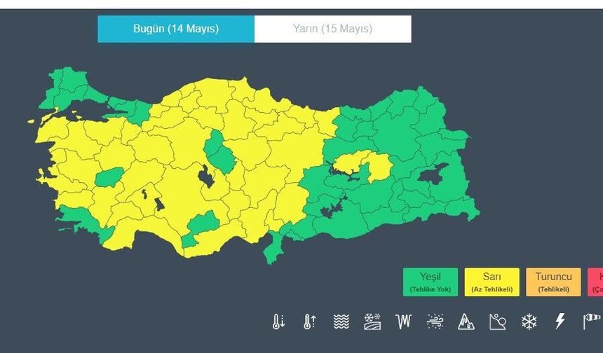 Çevresi sarı kodla uyarılan Uşak, bugün sorunsuz bölge olarak gösterildi!