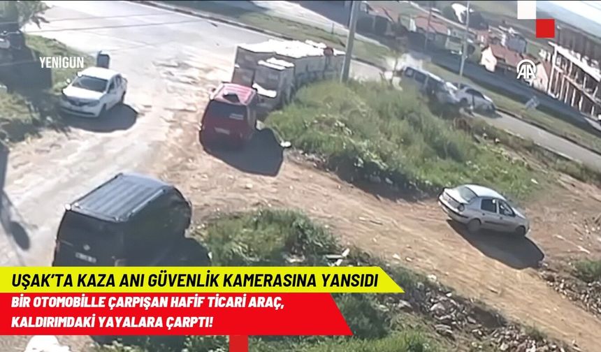 Uşak Yavuz Sultan Selim Caddesi'nde hafif ticari araç, kaldırımdaki 4 yayaya çarptı!