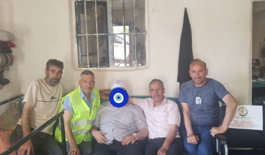 Şaphane’ye bağlı o köyden Uşaklı gence tekerlekli sandalye