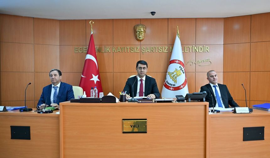 Uşak'ta 2026 yılının 3'üncü İl Koordinasyon Kurulu Toplantısı, Özmerkez'de yapıldı