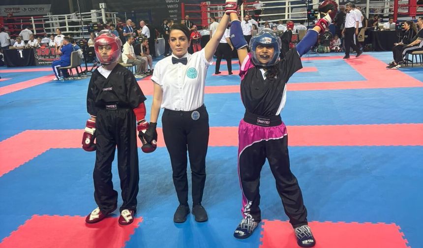 Dünya Şampiyonu olan Banazlı Kick Boks sporcusu: Kürsünün en üst basamağında kalmaya devam edeceğim