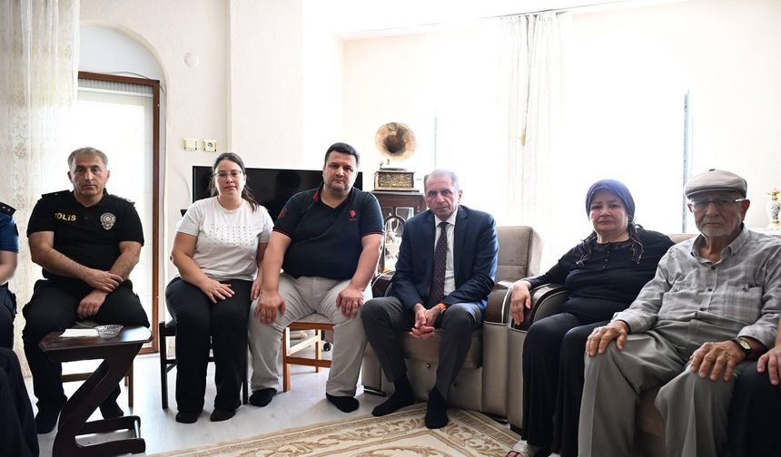 Uşak İl Emniyet Müdürü, merhum polis memuru Mustafa Kuşçu'nun ailesini ziyaret etti