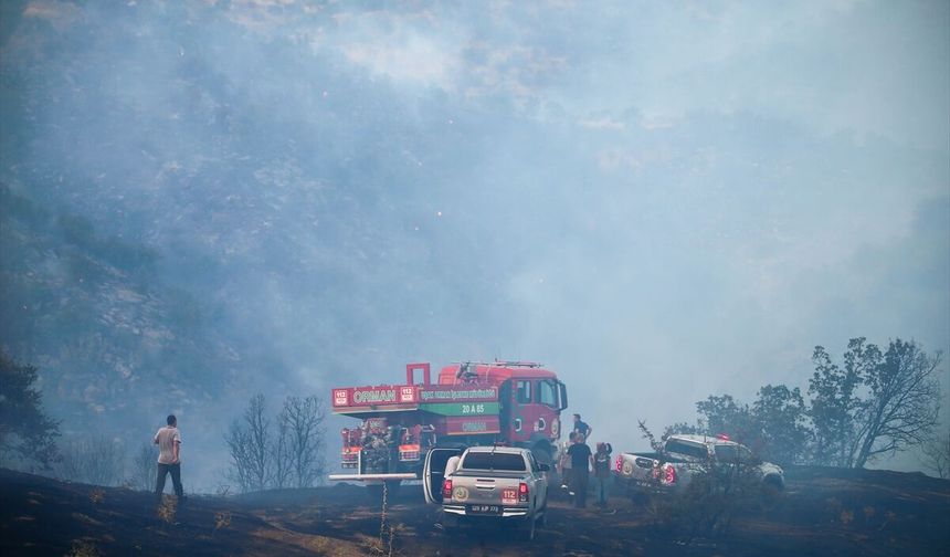 Uşak Eşme Kayalı köyünde orman yangını çıktı