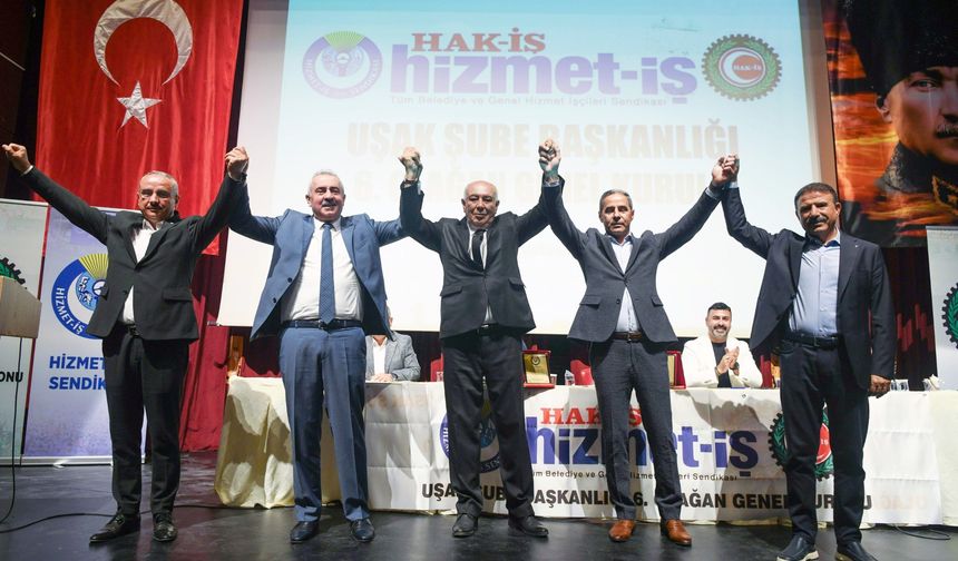 Uşak HİZMET-İŞ'te nöbet değişimi