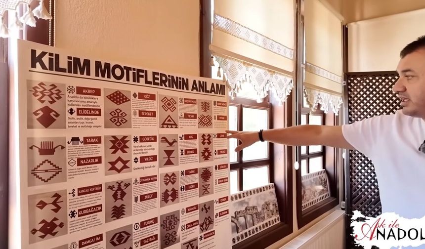 Uşak'ın tanıtımı için çalışan Murat Erşad Al'ın 'Yoluma konulan taşa hamdolsun' sözlerinin yer aldığı eseri