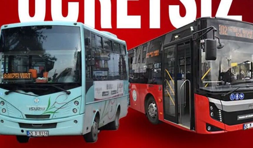 Manisa'da Zafer Bayramı süresince ulaşım ücretsiz sağlanacak