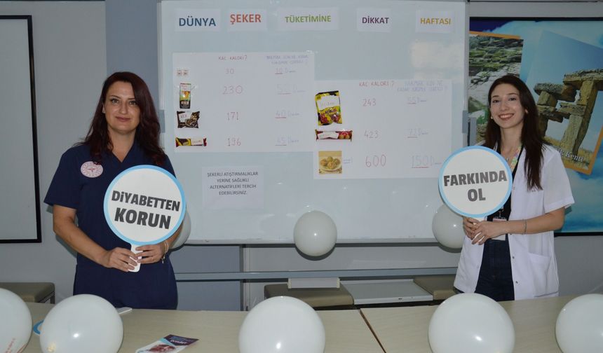 Uşak Eğitim ve Araştırma Hastanesi uzmanları, şeker tüketimine karşı hayati uyarılar yaptı
