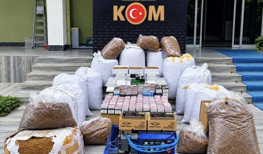 Uşak'ta kaçak sigara operasyonu kapsamında 4 adreste arama yapıldı