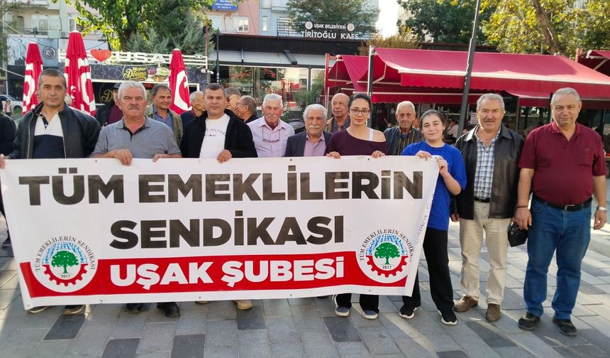 Uşak'taki emeklilerin dertlerini Tiritoğlu Parkı'nda dile getirdiler