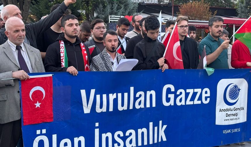 Anadolu Gençlik Derneği Uşak Şubesi'nden Filistin çağrısı