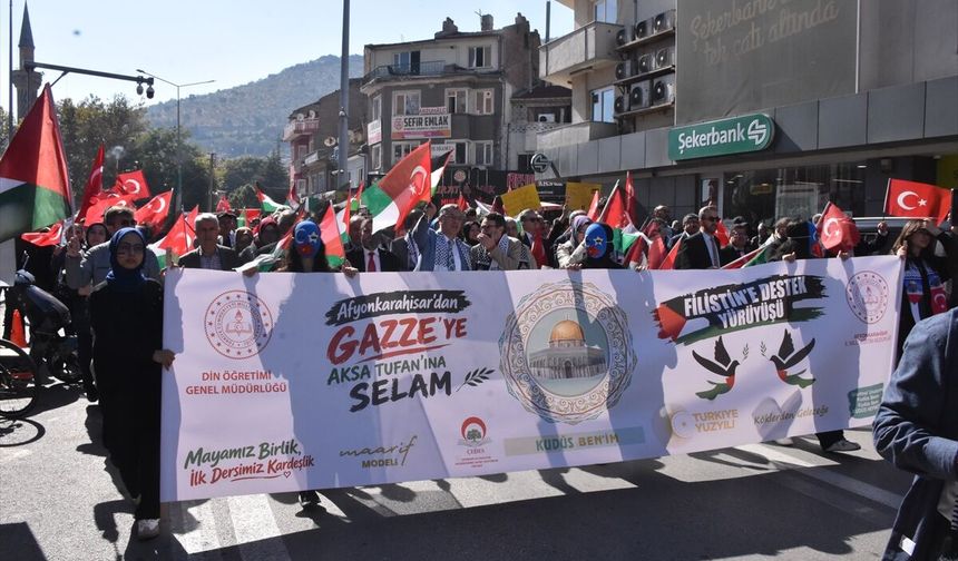 Afyonkarahisar'da "Gazze'ye Destek Yürüyüşü" yapıldı