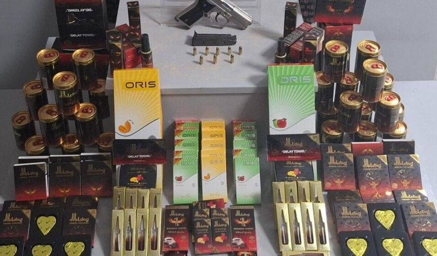 Uşak'taki operasyonda dikkat çeken ürünler yakalandı