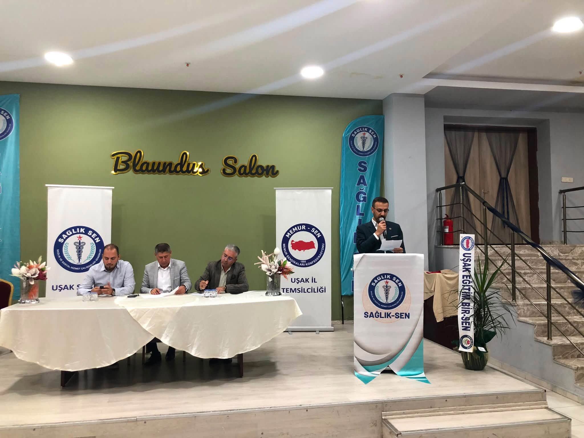 Sağlık Sen Uşak Şubesi'nin 7'inci olağan genel kurulunda mevcut başkan tekrar göreve geldi